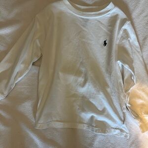 Never worn, no tags. White long sleeved Ralph Lauren t shirt